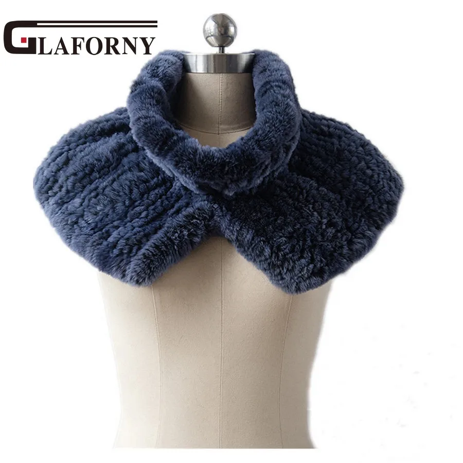 

Glaforny 2018 New Women Winter Warm Fur Scarfs Fashion Rex Rabbit Fur Mufflers Super High Quality Rings Fur Shawls Girls
