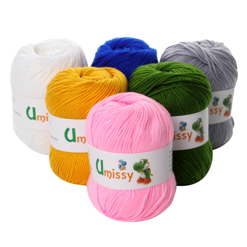 3pcs Soft Silk Fiber Cashmere Wool Yarns For Kids Eco friendly Dyed Baby Yarn For Knitting