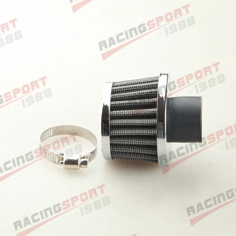 Universal 25mm 1" Car Cold Air Intake Filter Turbo Vent Crankcase Breather Black