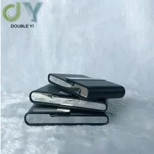 Визитница из искусственной кожи коробка для карт Подарочный портсигар чехол из нержавеющей стали кожаный визитница