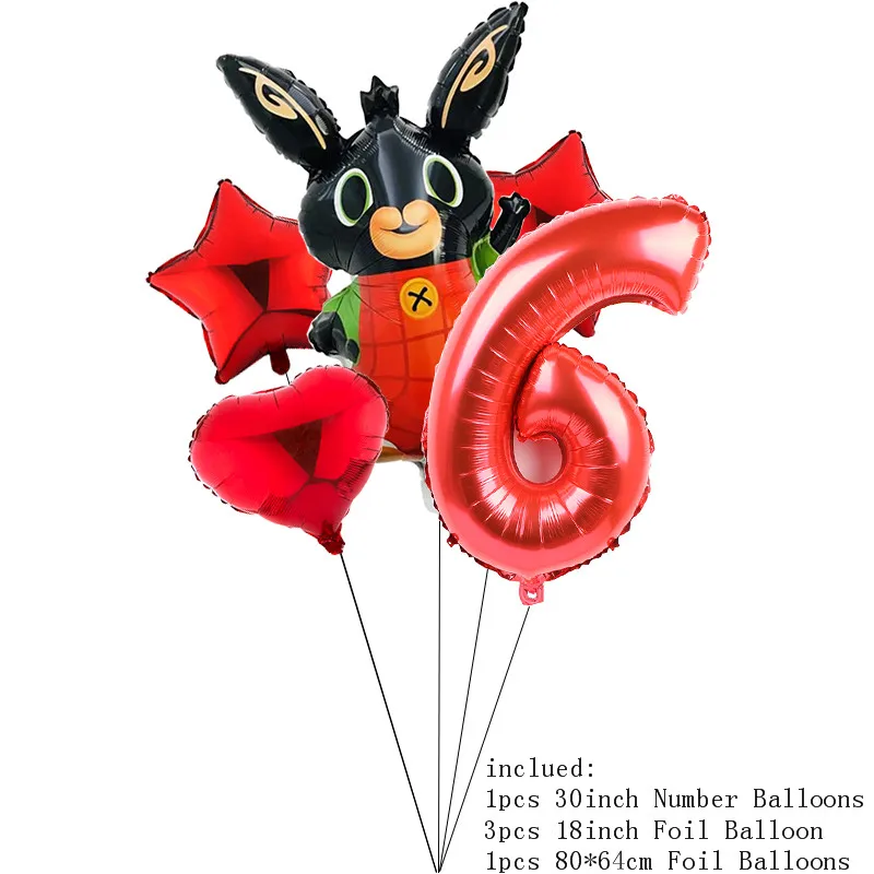 10 шт. 10 дюймов Bing кролик латексный воздушный шар мультфильм кролик воздушные шарики в виде животных ребенок счастливый день рождения украшения Набор детских игрушек - Цвет: As Picture
