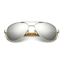 Personality fashionable sunglasses color wood foot metal frame wooden leg semi-wooden frog glasses sunglasses for men and women