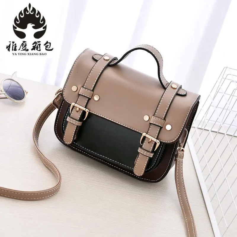 

Small Square Flap Bag Fashion Women Messenger Crossbody Bags Brand Design Sling Shoulder Pu Leather Handbags Purses