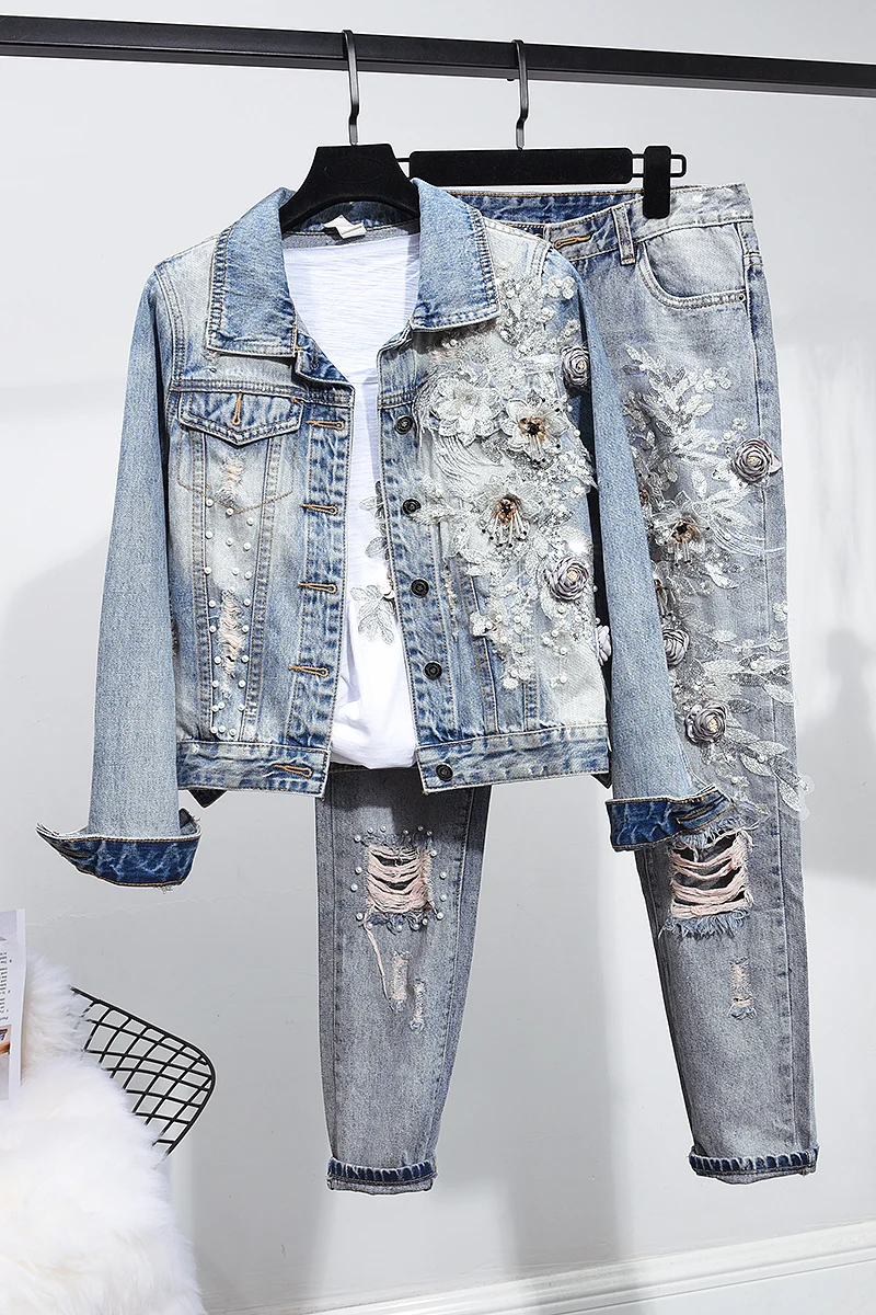 denim sets for women