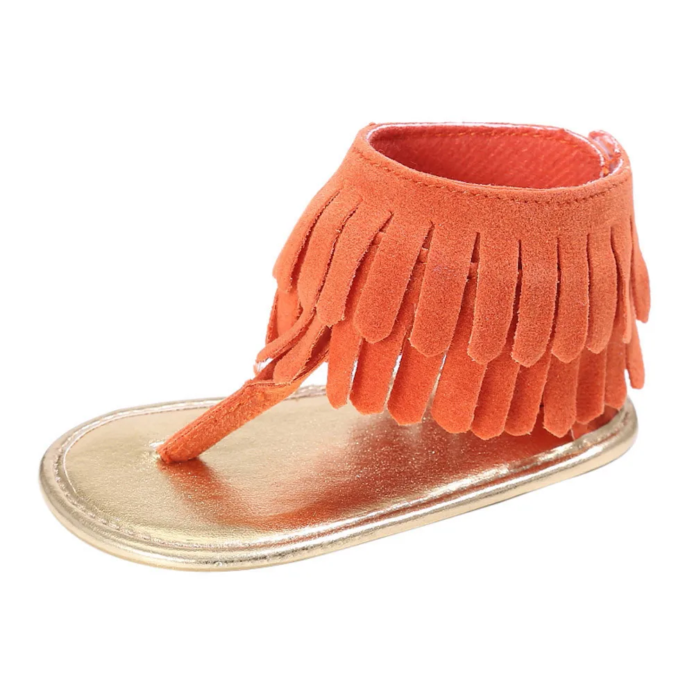 

MUQGEW kids girls summer Orange shoes chaussure enfant fille hiver Fringe children shoes girls sandals girls shoes leather A