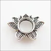 12Pcs Tibetan Silver Color Lotus Flower Spacer Beads Frame Charms 13.5x19mm ► Photo 1/4