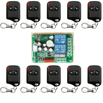 

AC220V 2CH Wireless Remote Control Switch System teleswitch 1*Receiver +10 *cat eye Transmitters for Appliances Gate Garage Door