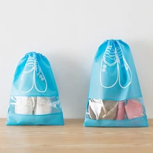 

10pcs Travel Storage Bag 2 Sizes Waterproof Dustproof Shoes Bag Portable Tote Drawstring Bag Organizer Cover Shoes Storage Bag