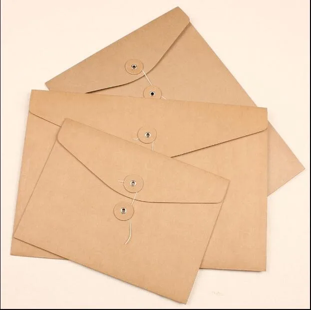 

Size:32*23cm 30pcs/lot A4/A5 Paper Para Bag Kraft Paper Envelope Package Bag Paper File Holder Bag for Office Favors