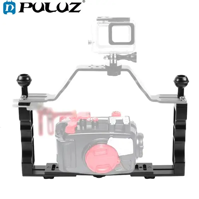 $US $43.44 PULUZ CNC Aluminium Tray Stabilizer Rig Light Arm Holder for Underwater Camera Housing Case Diving 