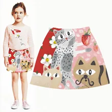 Детские юбки; новые милые юбки с цветочным принтом для девочек; Юбки принцессы для маленьких детей; популярная юбка для девочек; Детская летняя одежда