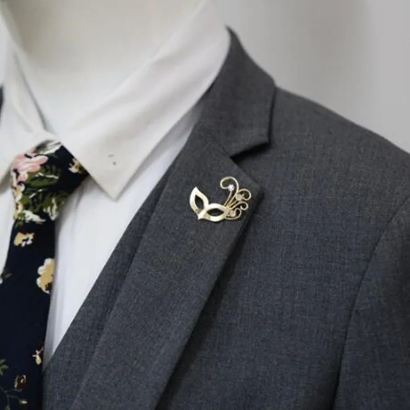 Bovvsky زهرة التلبيب دبابيس للرجال دعوى الاكسسوارات قناع بروش دبابيس حفل زفاف الديكور هدايا مجوهرات بروشيه