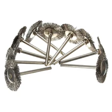 10 шт. проволочные щетки из нержавеющей стали дисковая кисть круглая щетка диаметр 25 мм для Dremel