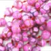 

bulk 10mm 3strands fireagate bead round ball faceted fuchsia red evil jewelry beads