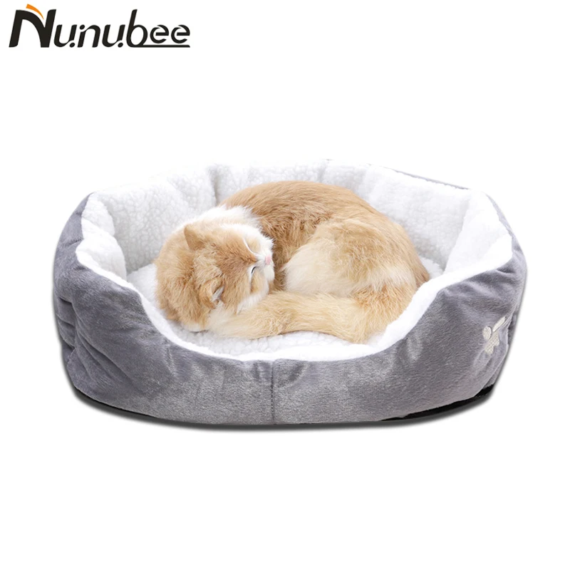Nunubee Soft Sherpa Padded Kennel Pet Puppy Dog Bed Cat House Dogs