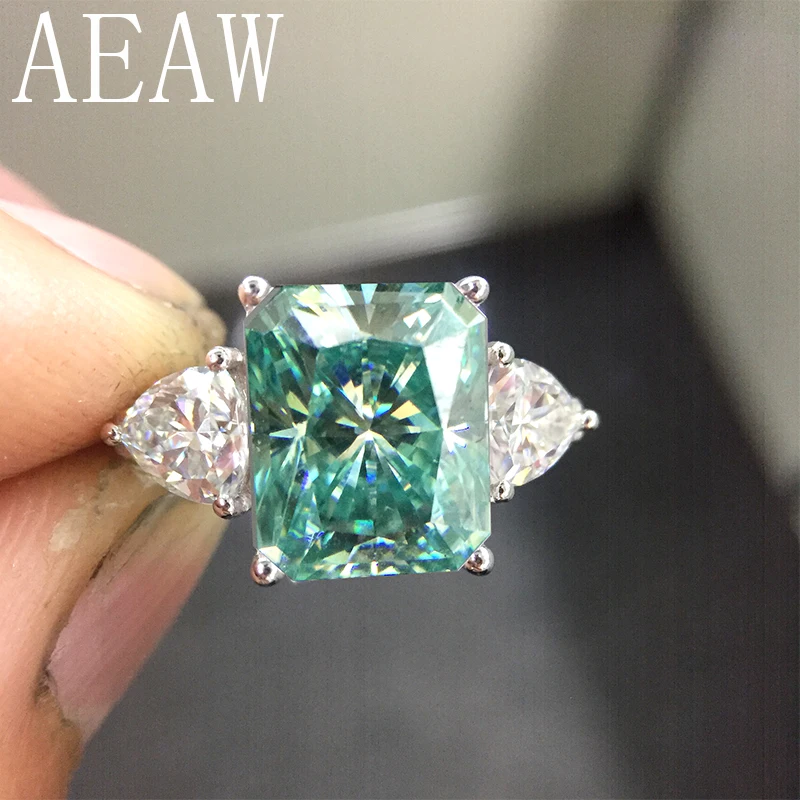 Details about  / Triple Radiant Cut Ring 2.5 ct tw.Top Russian Quality CZ Imitation Moissanite 9
