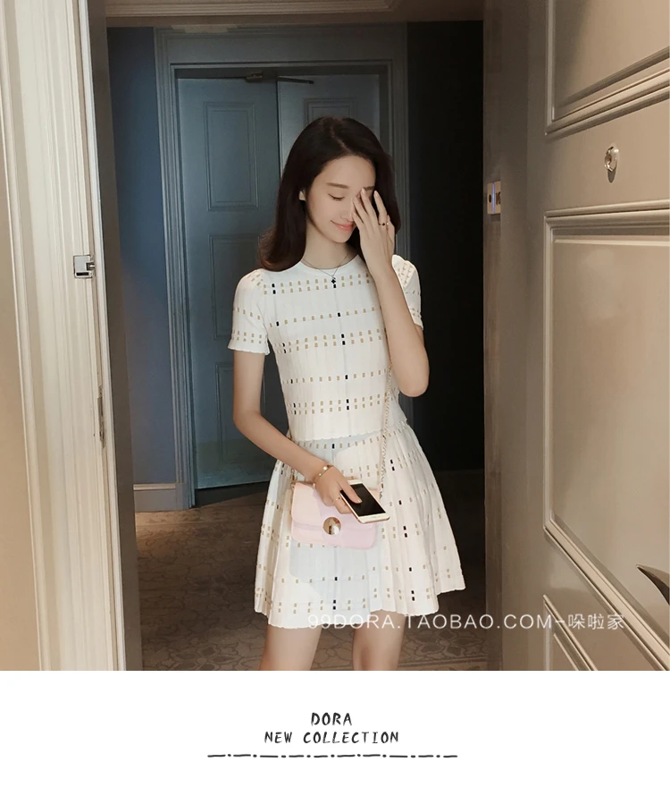 women's sets New Fashion Women's Spring Thin Knitted Striped Crop Top and Mini Skirt Suit Set Two-piece Girl's Skirt Summer Clothing Sets sweat suits women