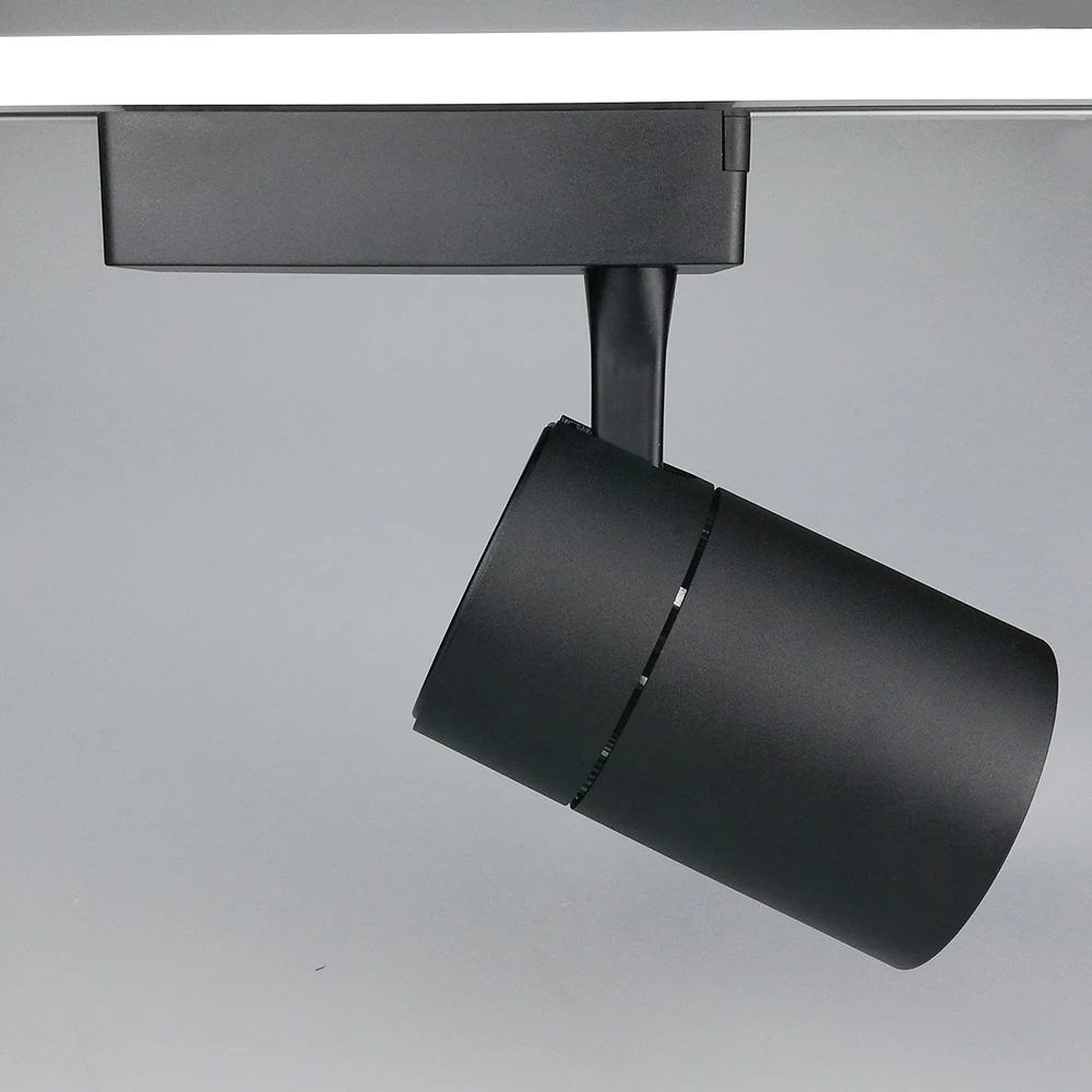 Track Lighting Rail Spotlight 30W Black White Clothing Shop Windows Showrooms Store COB Track Rail LED Track light Rail Spot (10)