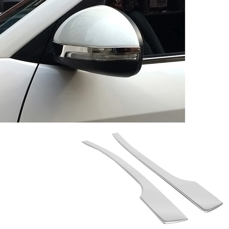 

2x Side Mirror Chrome Cover Trim Rear View Bezel Garnish For 2016 2017 Hyundai Tucson