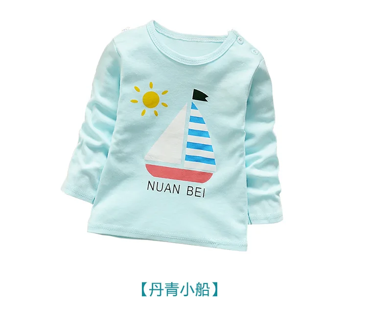 Autumn Kids Boys Girls T Shirt Cute Cartoon Print Long Sleeve Baby Cotton Tops T-shirts Children O-neck T-shirt Tops Clothing