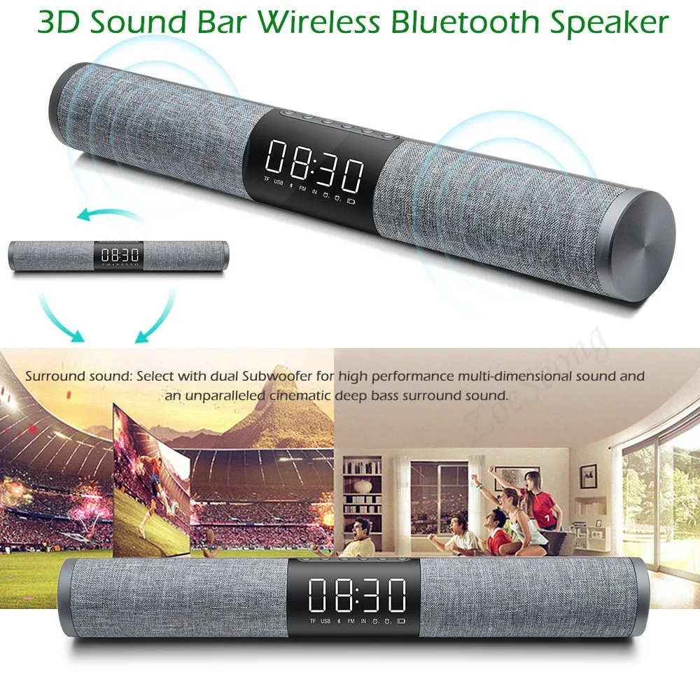  Wireless Bluetooth Speaker 20W boombox soundbar tv subwoofer Portable Bookshelf Speakers Column Lou