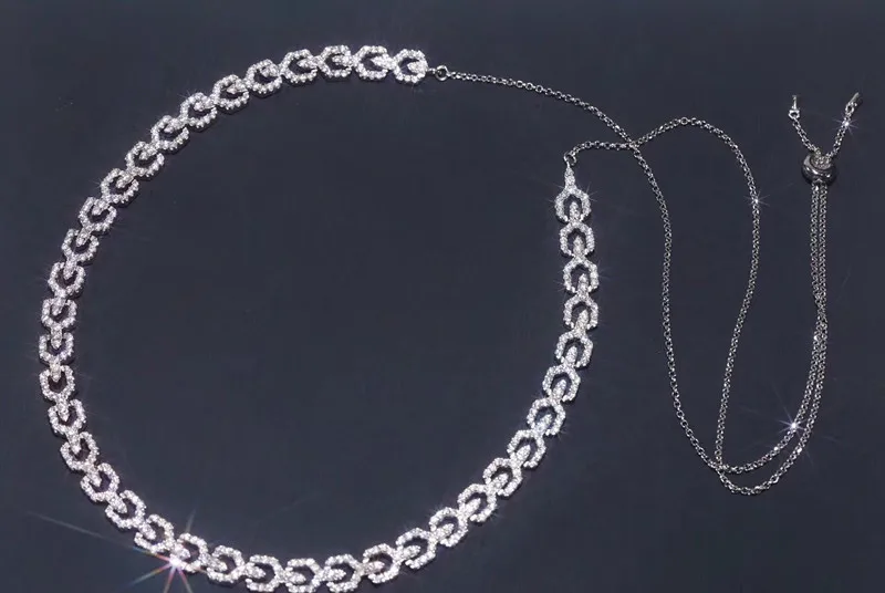 

Designer Fashion 925 Sterling Silver Jewelry 3A Cubic Zirconia Party Adjustable Necklace