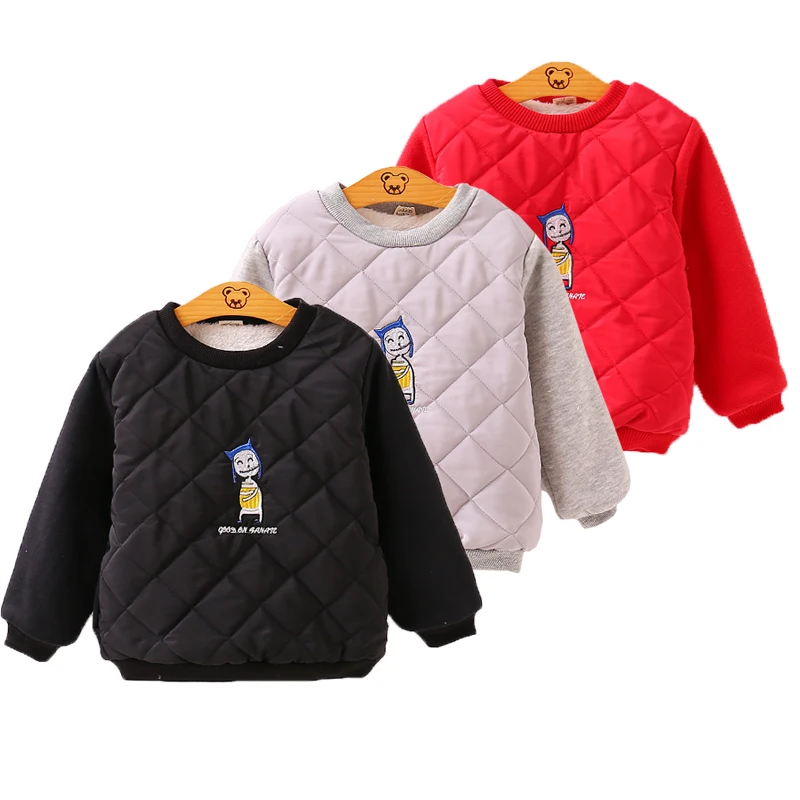 

BibiCola Children Sweaters Autumn Winter Girls Pullover Sweat shirts Boys Thick Warm Velvet Sweaters Kids Girls Outerwear