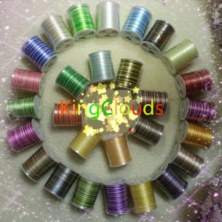 KingClouds120D/2 28 cones good quality variegated polyester embroidery machine thread 300Y/cone