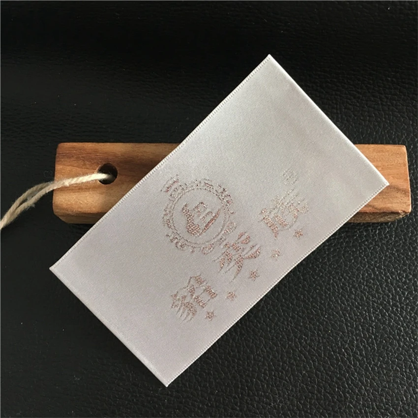 ZeQi custom garment tags wood shuttle machine woven labels main label washable 1000pcs/lot | Дом и сад