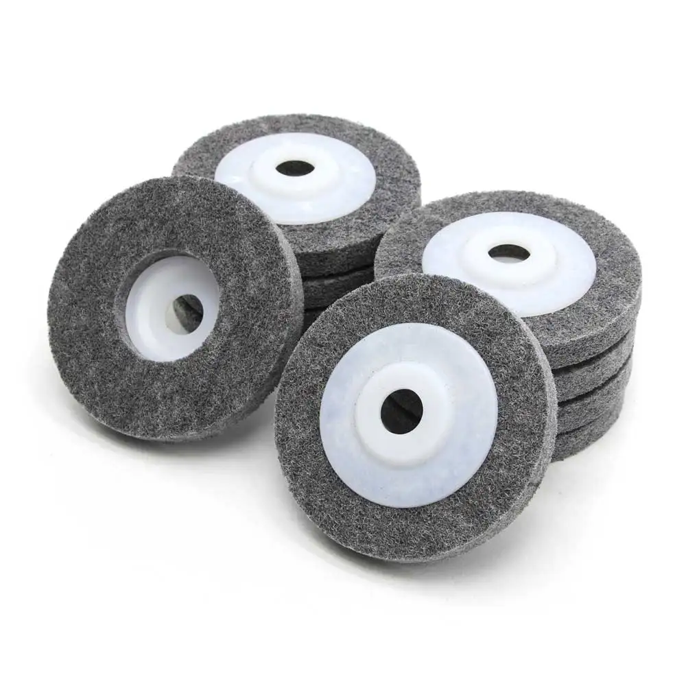 10pcs non woven polishing wheels black color diameter 100mm hole 16mm YL15019