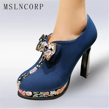 Plus Size 34-43 Fashion women pumps round toe Bowtie party shoes Vintage Style woman New platform Zapatos Mujer High Heels Shoes Plus Size 34-43 Fashion women pumps round toe Bowtie party shoes Vintage Style woman New platform Zapatos Mujer High Heels Shoes