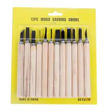Деревообработка 12 шт. резьба по дереву ручные долота Набор ножей резак инструменты для глины воск Искусство ремесло