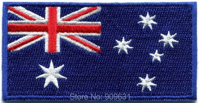 

Flag of Australia Australian Aussie Oz down under applique iron-on patch ~ iron on applique ~ Sew fashion embroidery patches