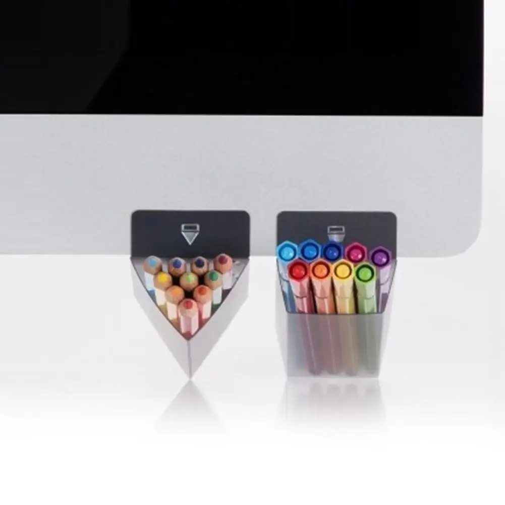 

New Creative DIY Portable Monitor Desktop Mounted Pen Holder Case Office School Stationery Box