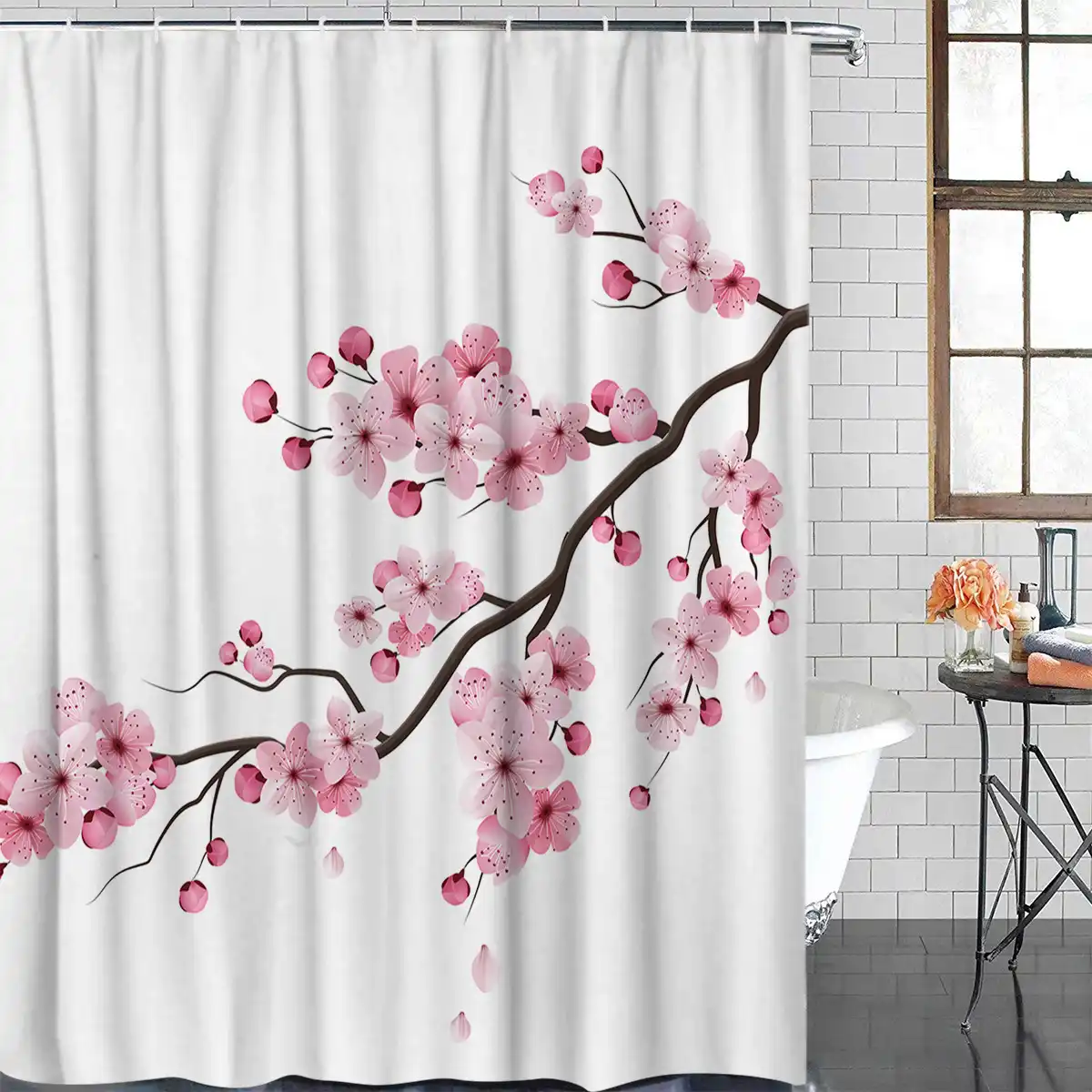 Showhome Shower Curtain Japanese Cherry Blossom Shower Curtain Bathroom Decor Shower Curtains Aliexpress