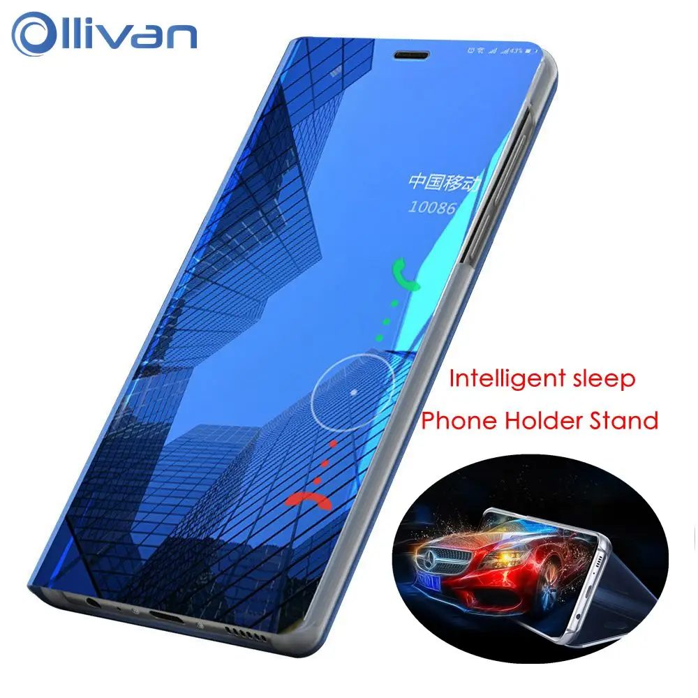 Умный флип-чехол для Xiaomi Redmi Note 7 Pro зеркальный кожаный чехол 9 8 SE Lite A1 A2 5 | Мобильные