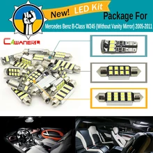 Cawanerl автомобиля 2835 SMD Canbus LED Вышивка Крестом Пакет комплект Интерьер лампа белого для Mercedes-Benz b-класса W245 (без vanitymirror) 2005-2011