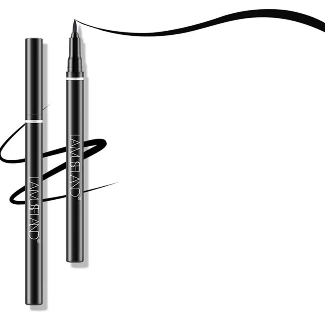 Модный черный Водонепроницаемый Жидкий карандаш подводка для глаз Косметика