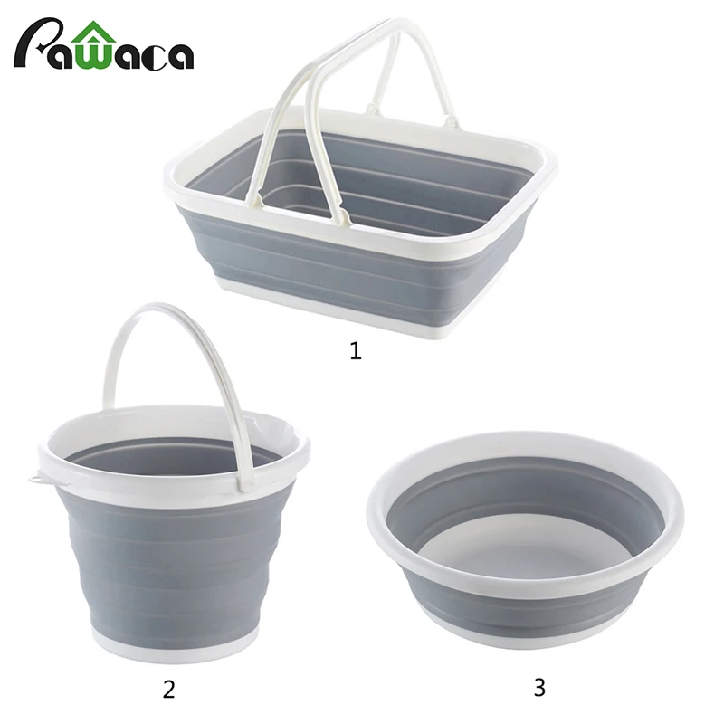 

Portable Collapsible Bucket Multifunctional Foldable Storage Basket Organizer with Handle Bathroom Kitchen Storage Containers