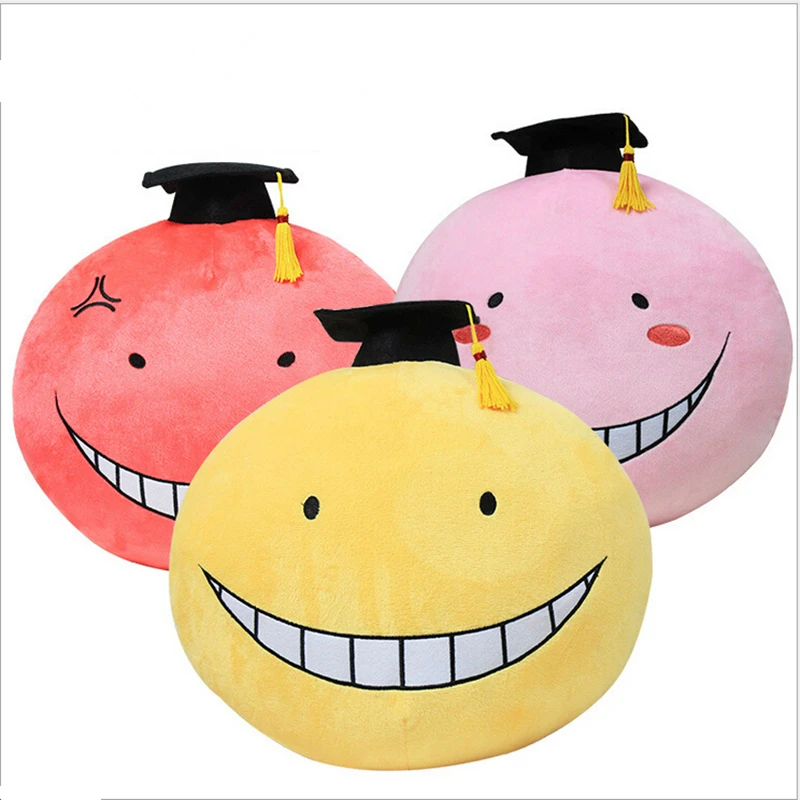 Мультфильм Korosensei Мягкие плюшевые Emoji Подушка 30 см Аниме убийство классе Peluche