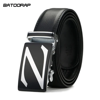

[BATOORAP]2019 New Real Leather Belt Men Automatic Belts Luxury Brand Fashion Brand Designer Belts Men Black/Brown Belts