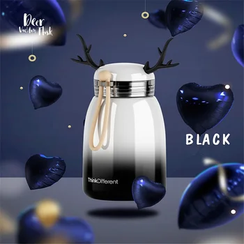 

320 Ml Deer Cartoon Thermos Cup Bottle Stainless Steel Thermocup Vacuum Thermal Mug Child Tumbler Animal Cup Thermo Funny Gift