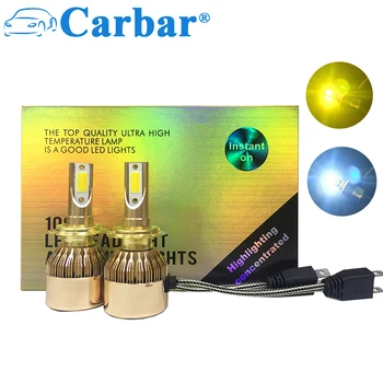 

Carbar# Dual Color Car LED Headlight H7 All In One LED Headlamp Bulb Dual Color 3000K 6000K LED Bulb H1 H3 H4 H8 H11 9005 9006