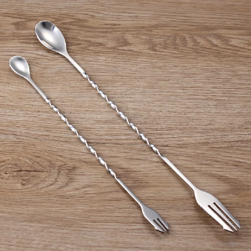 Mini Stainless Steel cocktail sticks muddler coffee spoon teaspoon long