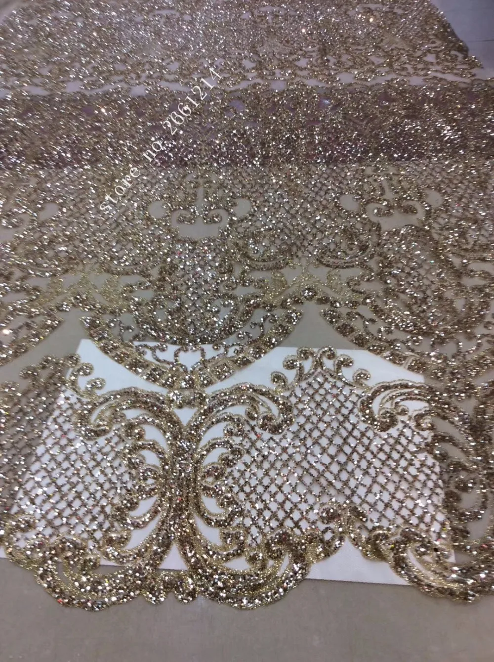 

shinning GLUED glitter embroidery French tulle lace fabric BZL-102130 for fashion dress
