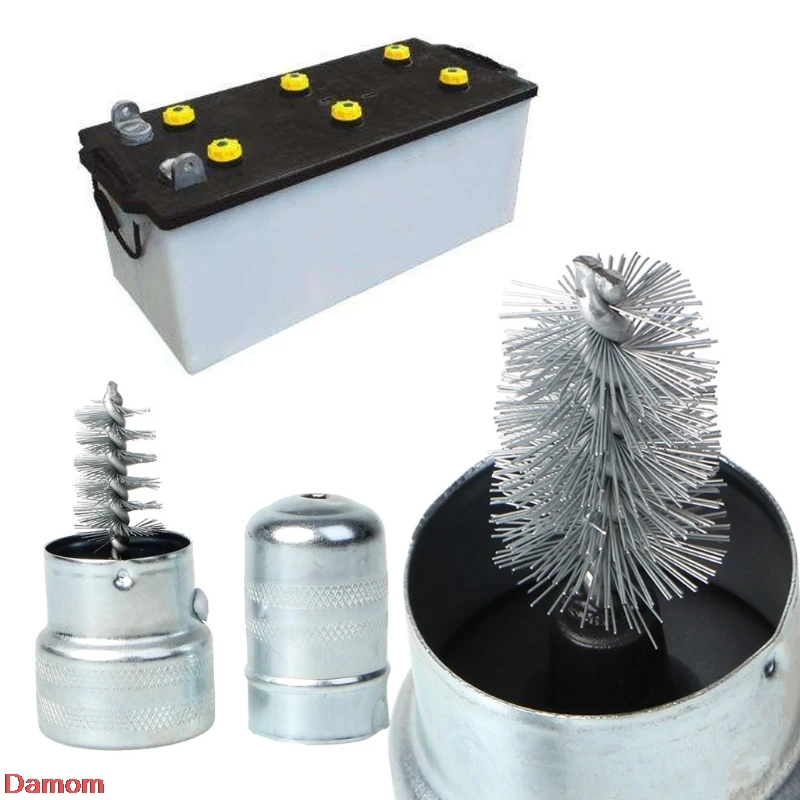 

Car Vehicle Silver Battery Post Terminal Cleaner Tool Stainless Steel Brush