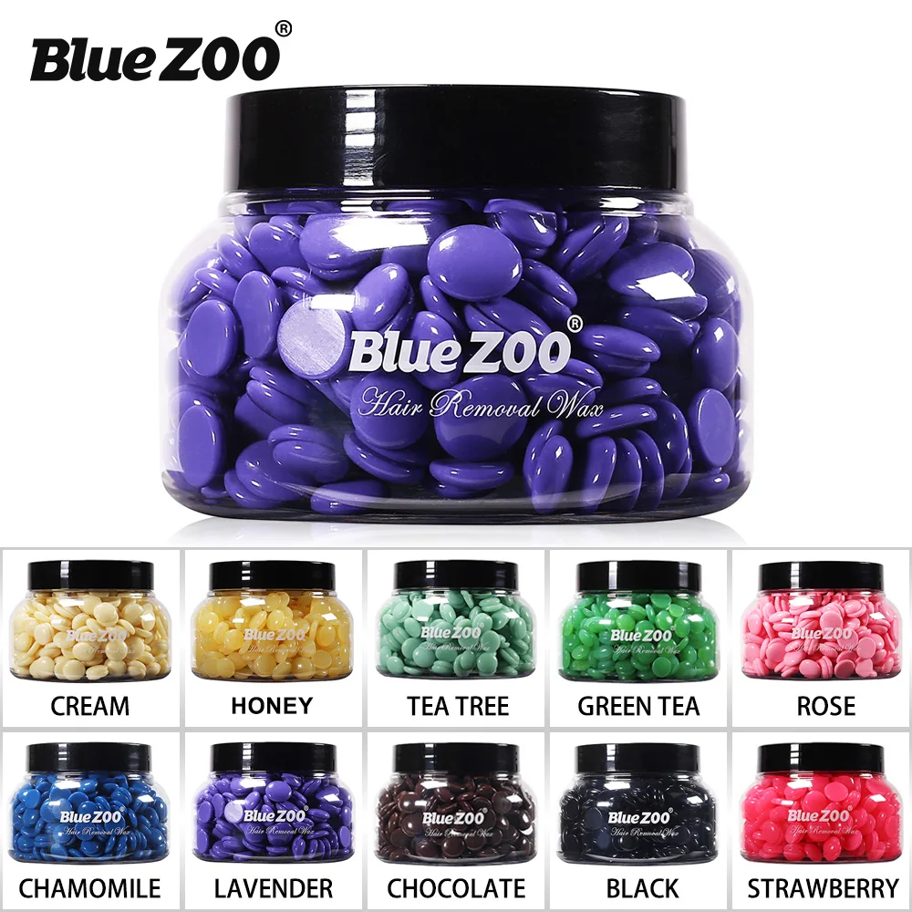 Blue ZOO 150 г Твердые восковые бобы натуральные ингредиенты для удаления твердых волос Восковая эпиляция для удаления волос