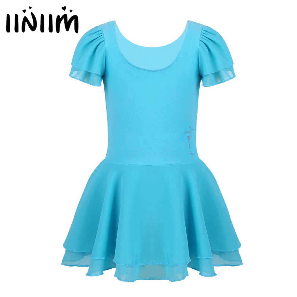Iiniim/Детское платье-пачка для балета, танцевальное платье, костюм трико, фитнес, одежда для гимнастики, трико, косплей, балерина, детское