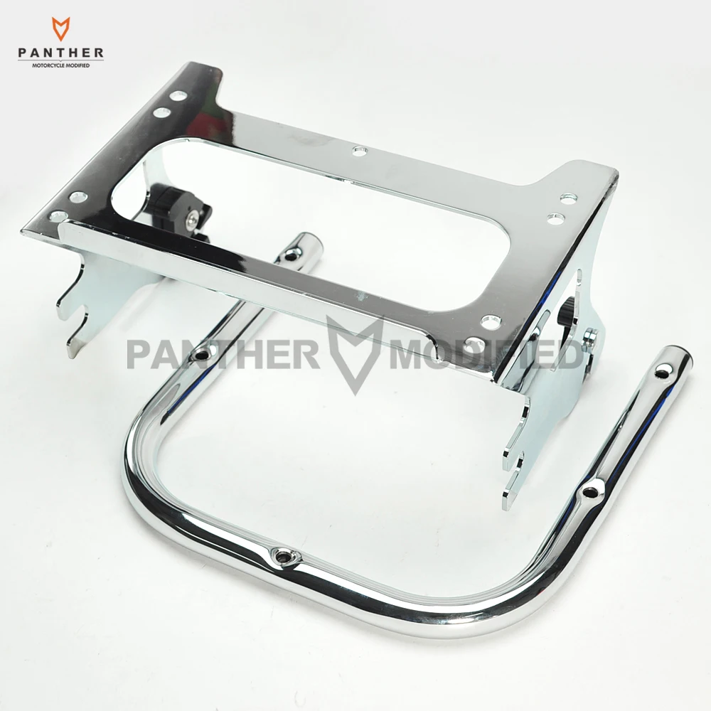 

Chrome Motorcycle 2 UP Tour Pak Pack Luggage Rack Moto Rear decoration case for Harley Davidson FLHT FLHX FLTR 1997-2008