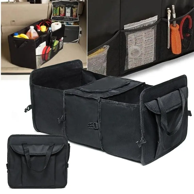 Buy Vehemo Car Auto Waterproof Foldable Black Car Boot Organizer Storage Bag
